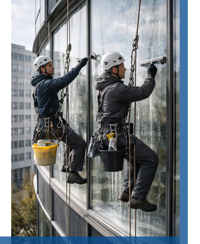 Мойка панорамных окон в Элисте от 362 р. заказать у ВЫСОТНИК-Элс