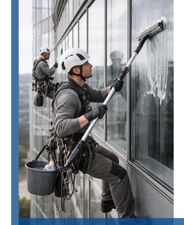 Высотная мойка сплошного остекления с выездом в Элисте