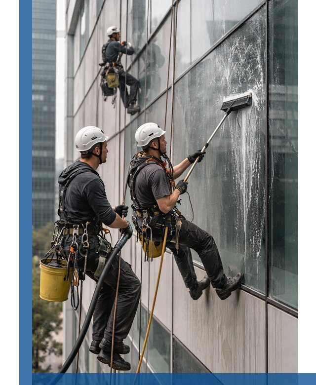 Профессиональная высотная мойка фасадов зданий в Элисте