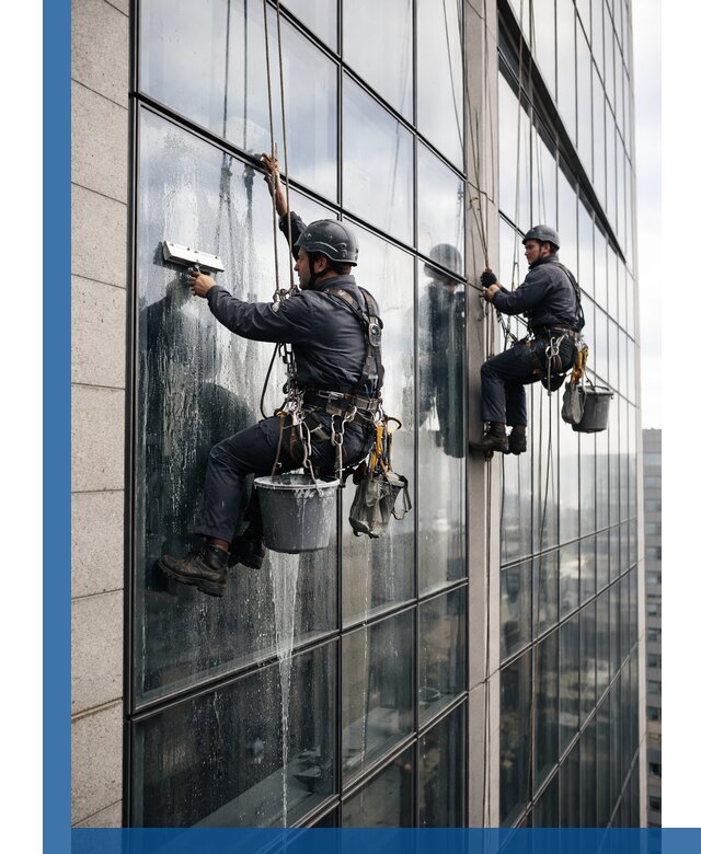 Профессиональная мойка стеклянных фасадов зданий в Элисте