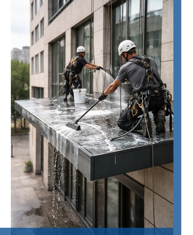 Мойка козырьков и навесов в Элисте от 3625 р. | ВЫСОТНИК-Элс