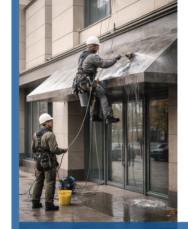 Профессиональная мойка козырьков и навесов в Элисте