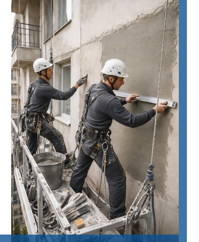 Штукатурка фасада на высоте в Элисте от 932 р. | ВЫСОТНИК-Элс