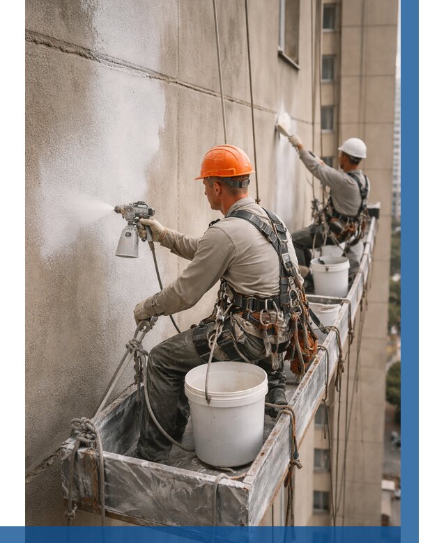 Грунтовка фасада на высоте в Элисте от 124 р. | ВЫСОТНИК-Элс