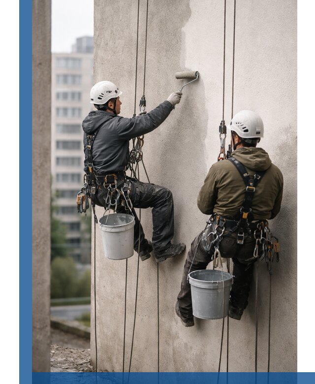 Покраска фасадов высотными альпинистами в Элисте с гарантией