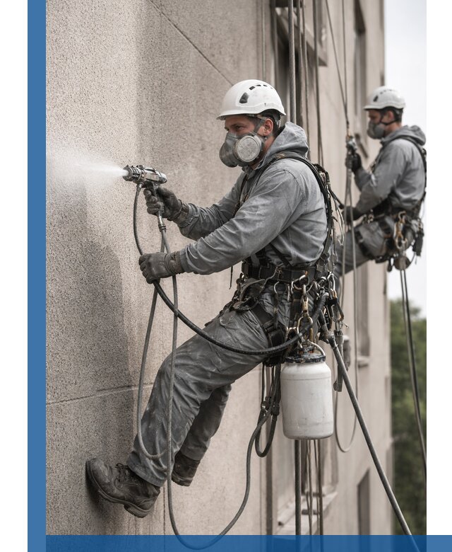 Безвоздушная покраска фасадов зданий в Элисте профессионально