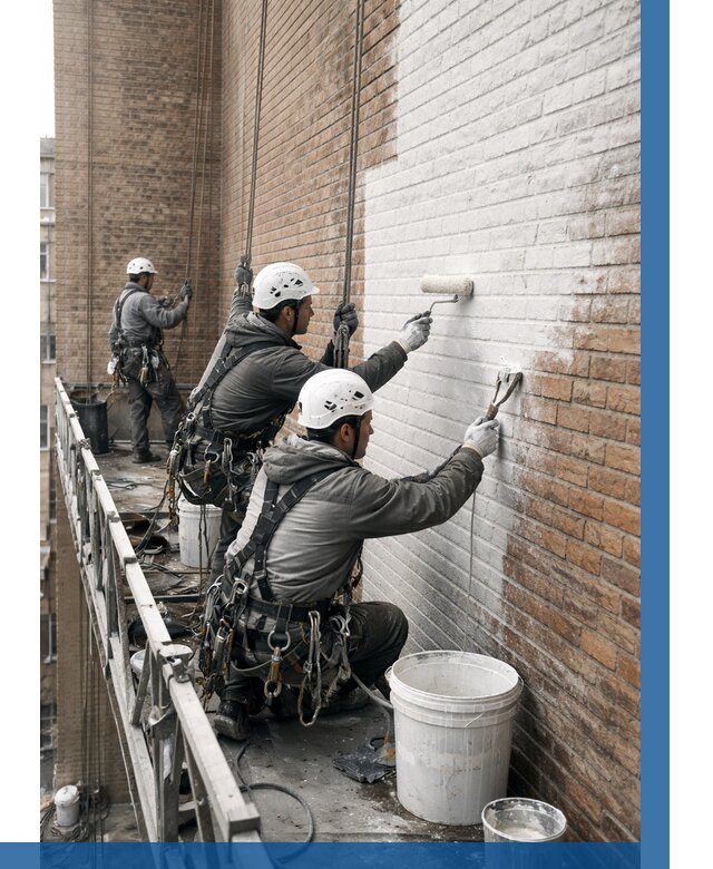 Покраска кирпичного фасада в Элисте от 362 р. | ВЫСОТНИК-Элс