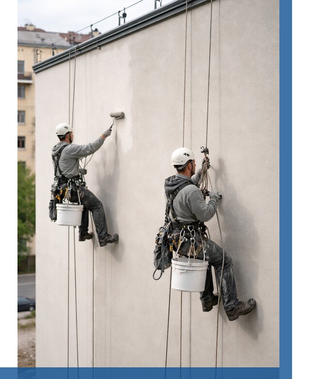 Покраска оштукатуренного фасада в Элисте от 331 р. | ВЫСОТНИК-Элс