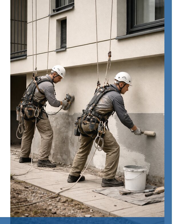 Окраска цоколя здания в Элисте от 466 р. под ключ | ВЫСОТНИК-Элс