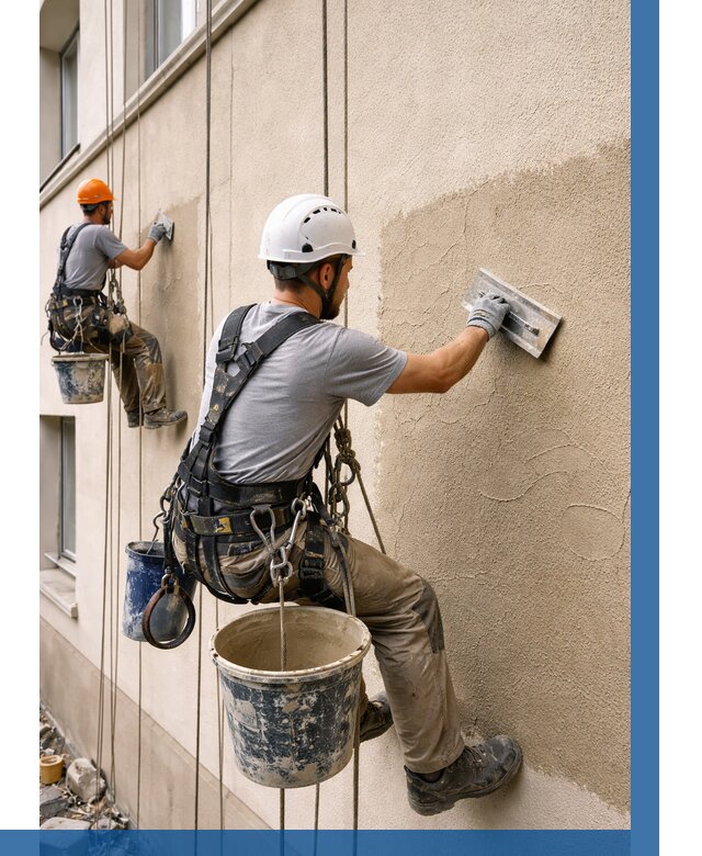 Декоративная штукатурка фасада в Элисте от 1243 р. | ВЫСОТНИК-Элс