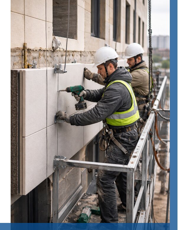 Монтаж фасадных термопанелей в Элисте от 1553 р. | ВЫСОТНИК-Элс