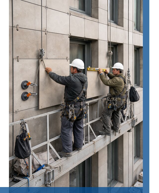 Монтаж керамогранита на фасад в Элисте от 2589 р. | ВЫСОТНИК-Элс