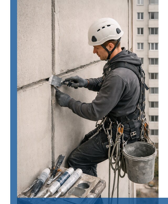 Ремонт межпанельных швов в Элисте герметизация и восстановление