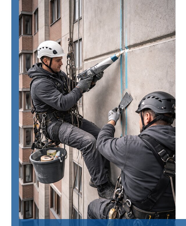 Вторичная герметизация швов фасада и кровли в Элисте