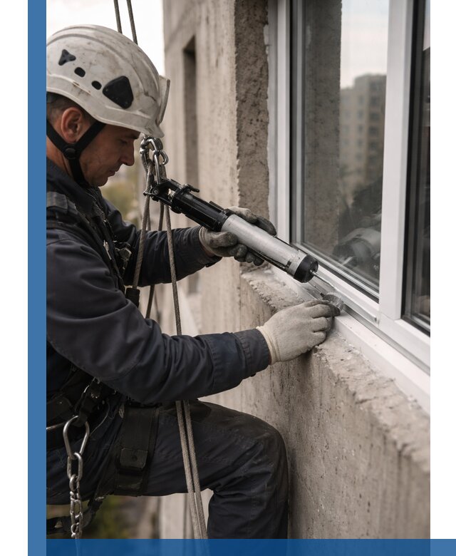 Герметизация оконных швов снаружи в Элисте профессионально