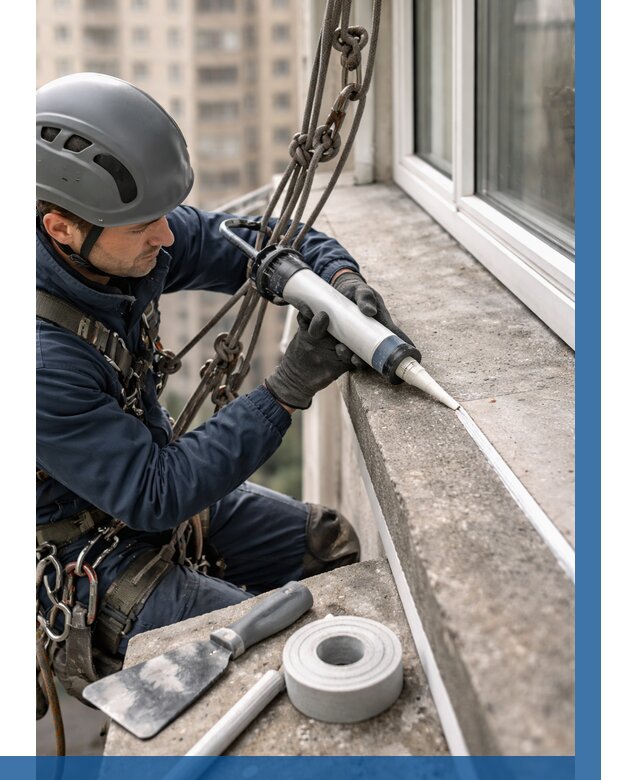 Герметизация балконного козырька в Элисте от 4660 р. | ВЫСОТНИК-Элс