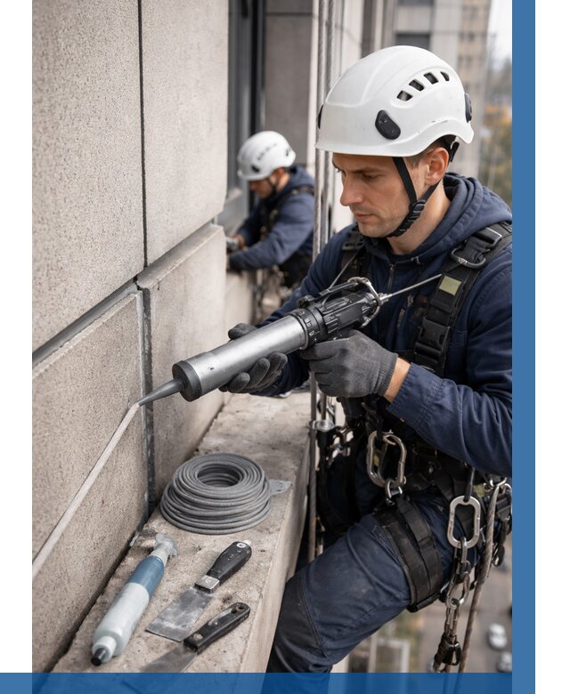 Герметизация деформационных швов фасада в Элисте от 725 | ВЫСОТНИК-Элс