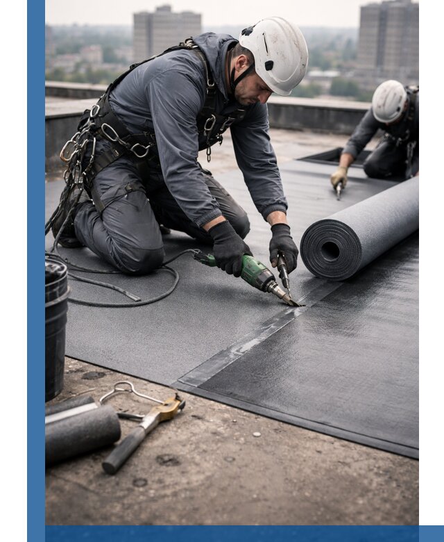 Ремонт мягкой кровли в Элисте с выездом промальпинистов