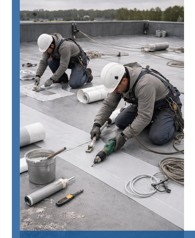 Ремонт мембранной кровли в Элисте качественно и с гарантией