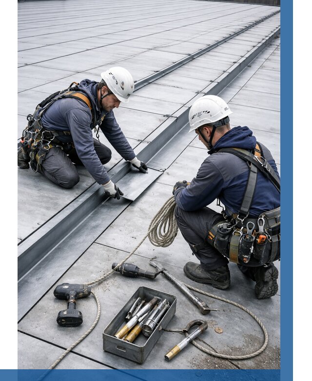 Ремонт фальцевой кровли в Элисте от 725 р. | ВЫСОТНИК-Элс