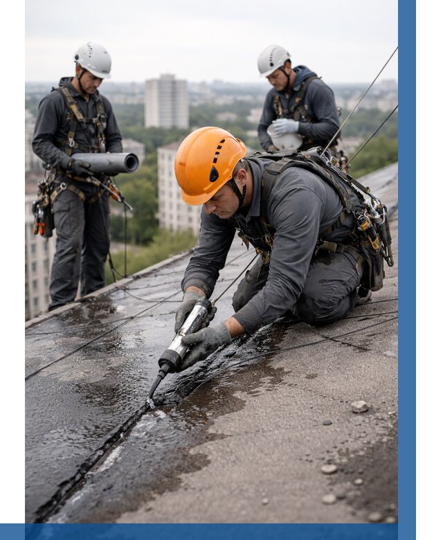 Устранение протечек кровли в Элисте от 12427 р. | ВЫСОТНИК-Элс