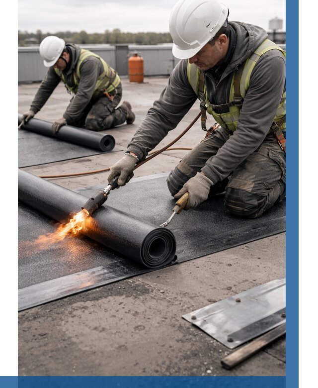 Монтаж наплавляемой кровли в Элисте от 880 р. — ВЫСОТНИК-Элс