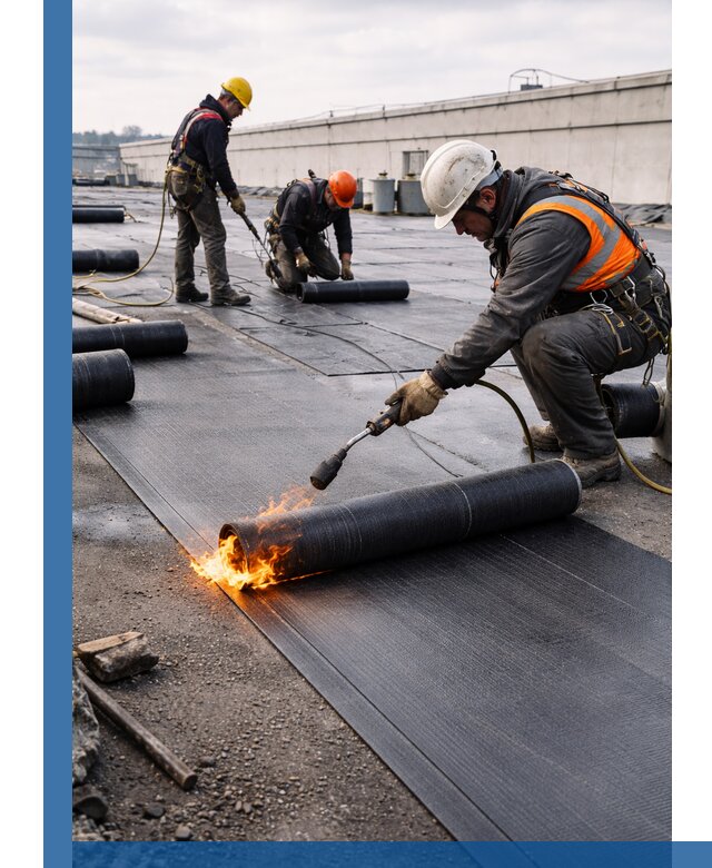 Монтаж наплавляемой кровли в Элисте профессионально