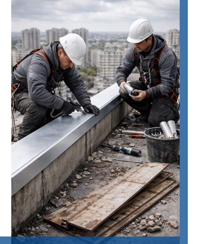 Замена парапетных крышек под ключ в Элисте от 1243 р. | ВЫСОТНИК-Элс