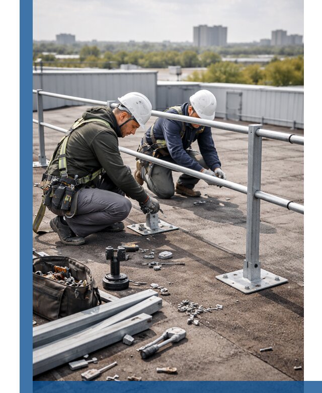 Монтаж кровельного ограждения в Элисте под ключ с гарантией