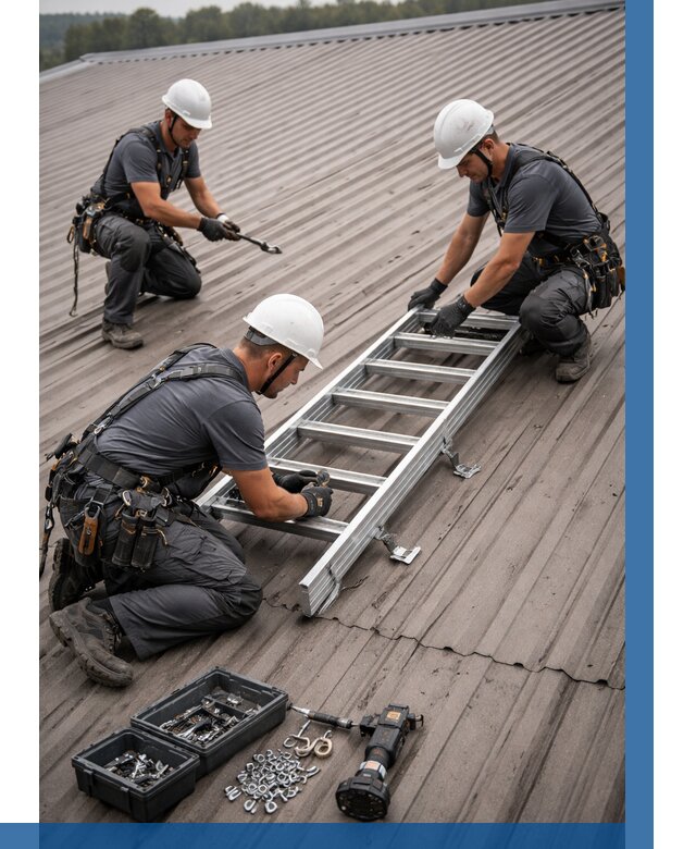 Монтаж кровельной лестницы в Элисте от 4660 р. | ВЫСОТНИК-Элс