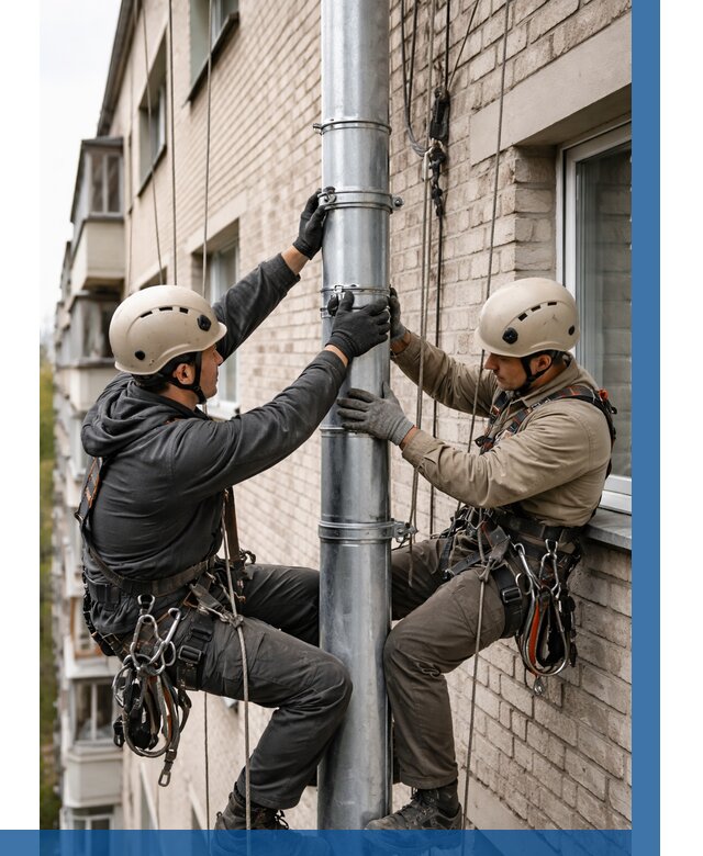Замена водосточных труб в Элисте от 6731 р. | ВЫСОТНИК-Элс