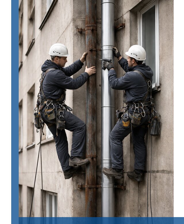 Замена водосточных труб в Элисте: монтаж и демонтаж под ключ