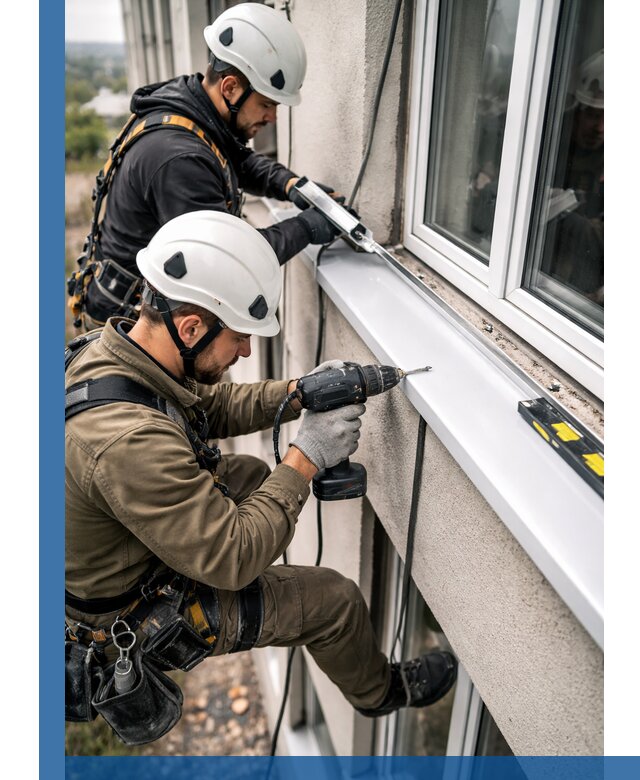 Профессиональный монтаж оконных отливов и отведения воды в Элисте