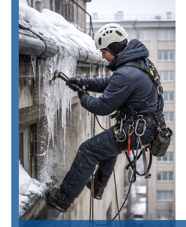 Удаление наледи и чистка водостоков в Элисте оперативно и безопасно
