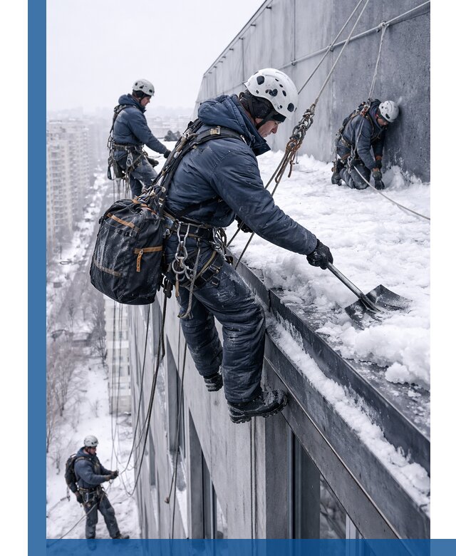 Абонентское обслуживание кровли зимой в Элисте регулярный уход