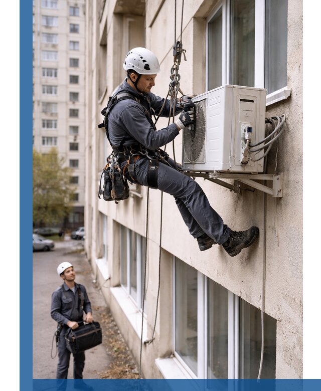 Демонтаж внешнего блока кондиционера в Элисте профессионально