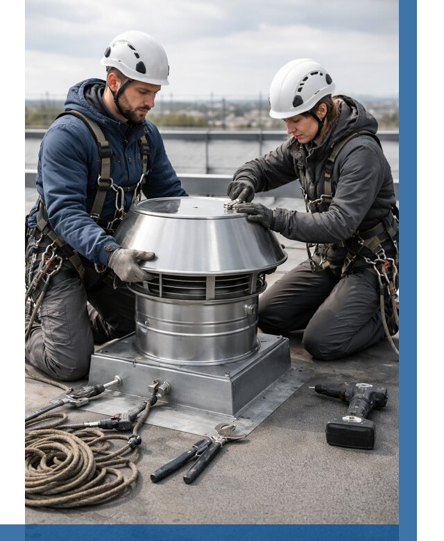 Установка дефлекторов на кровле в Элисте от 4660 р. | ВЫСОТНИК-Элс