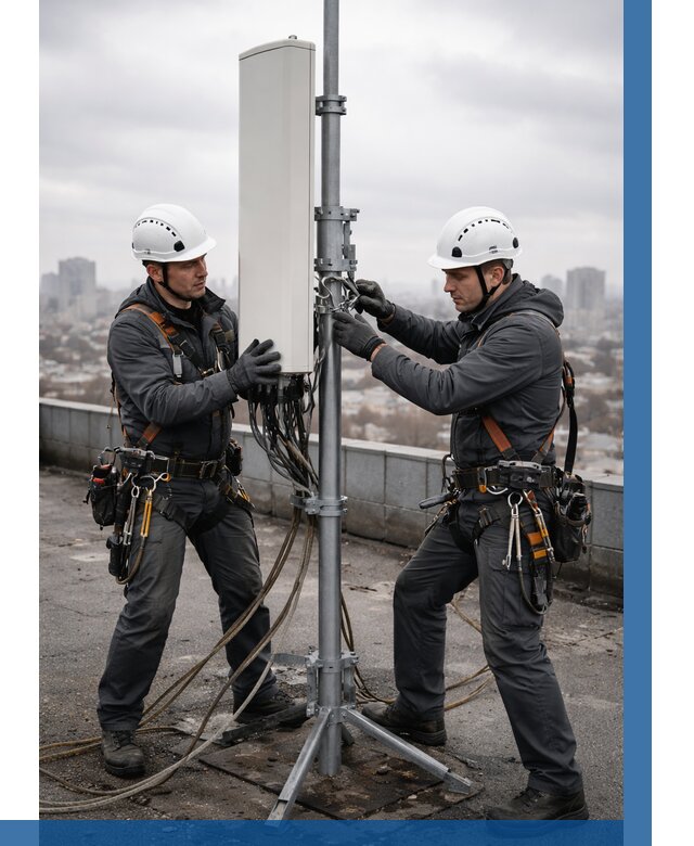 Монтаж антенн связи на крыше в Элисте от 8803 р. | ВЫСОТНИК-Элс