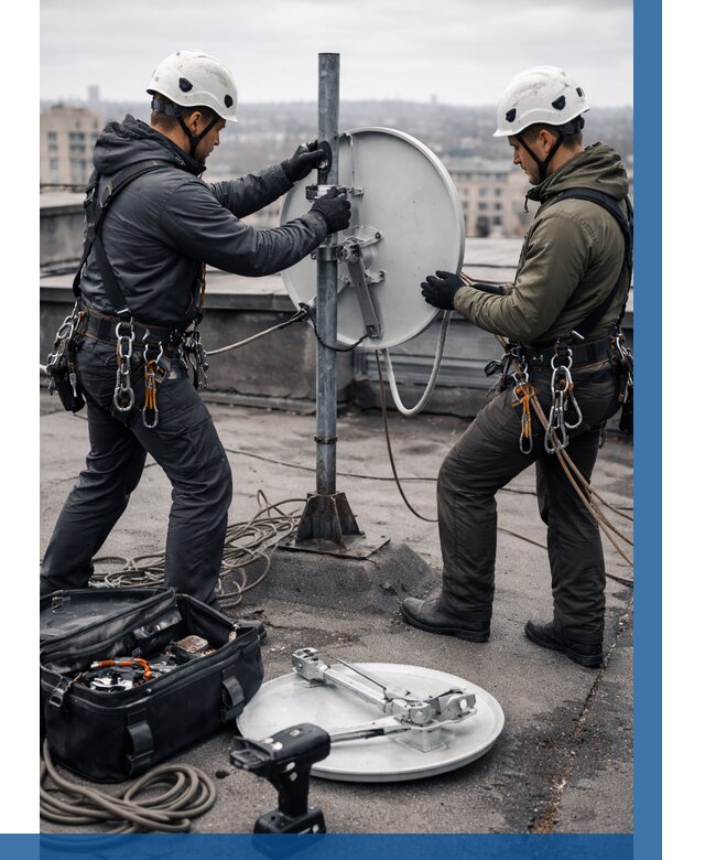 Демонтаж антенн на крыше в Элисте от 4660 р. | ВЫСОТНИК-Элс