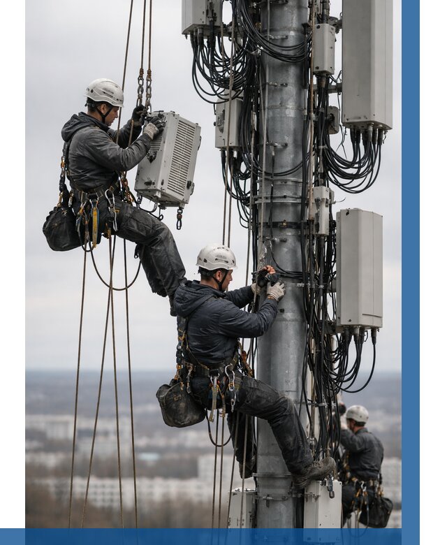 Монтаж оборудования связи на мачте в Элисте от 7767 р. | ВЫСОТНИК-Элс