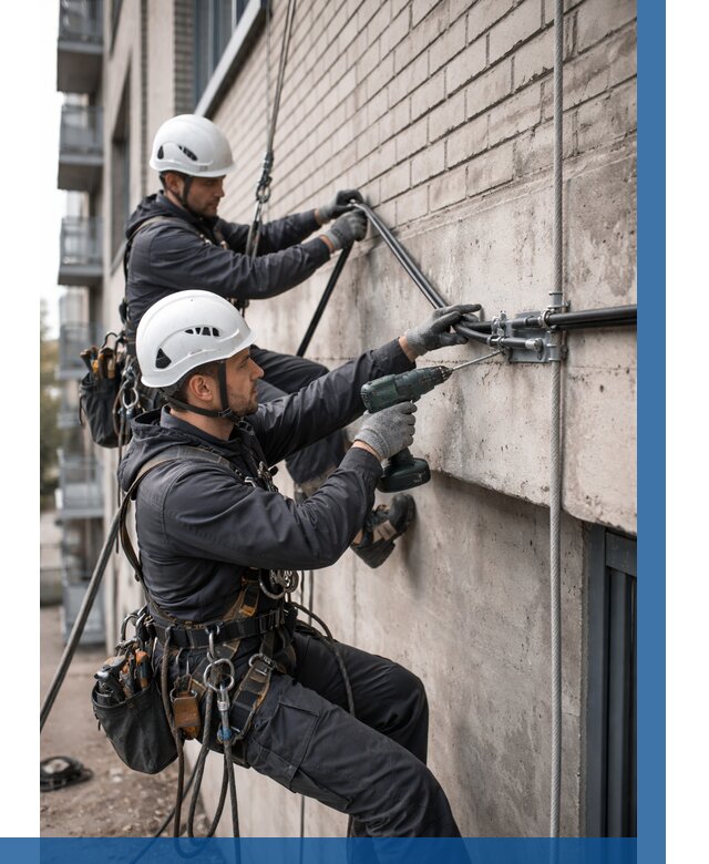 Крепление кабеля на фасаде в Элисте от 362 р. | ВЫСОТНИК-Элс