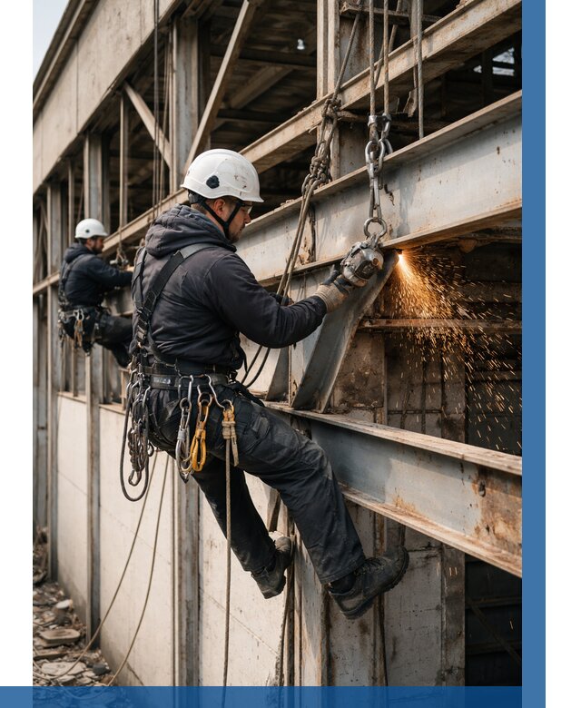 Демонтаж металлоконструкций на высоте в Элисте от 6731р. |ВЫСОТНИК-Элс