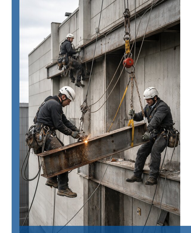 Демонтаж металлоконструкций на высоте в Элисте под ключ