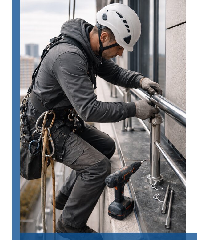 Монтаж ограждений на высоте в Элисте для зданий и конструкций