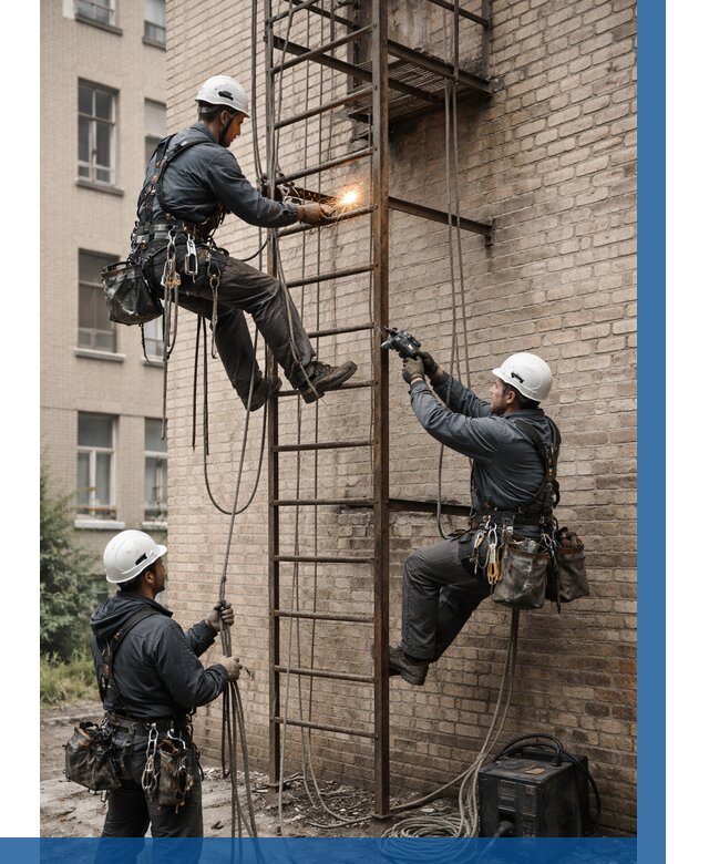 Ремонт пожарной лестницы в Элисте от 7767 р. | ВЫСОТНИК-Элс