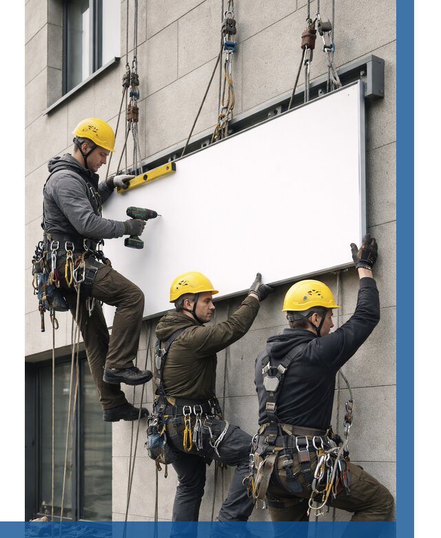 Монтаж рекламной вывески в Элисте от 8285 р. | ВЫСОТНИК-Элс