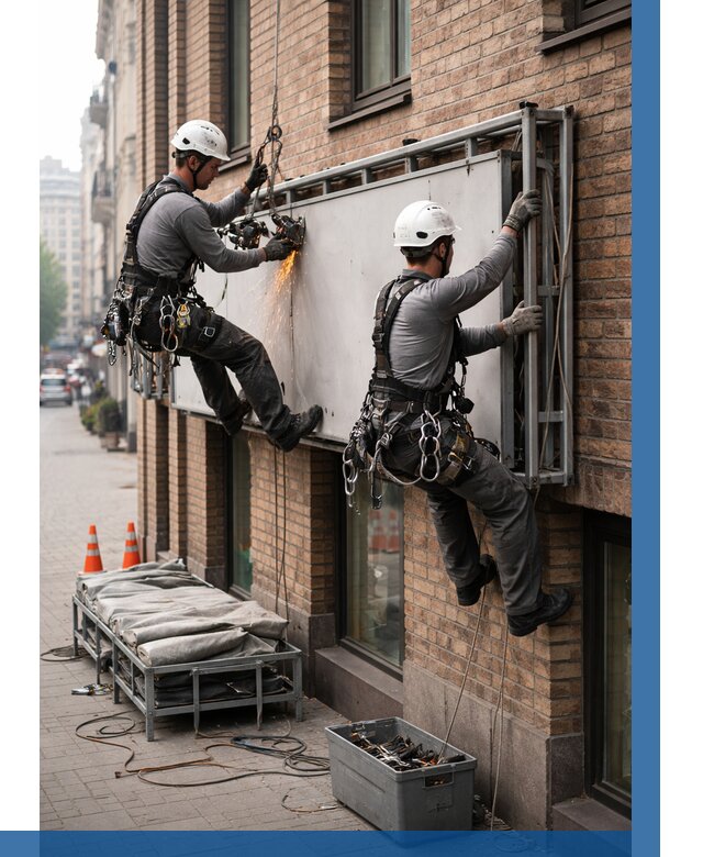 Демонтаж рекламной вывески в Элисте от 6731 р. | ВЫСОТНИК-Элс