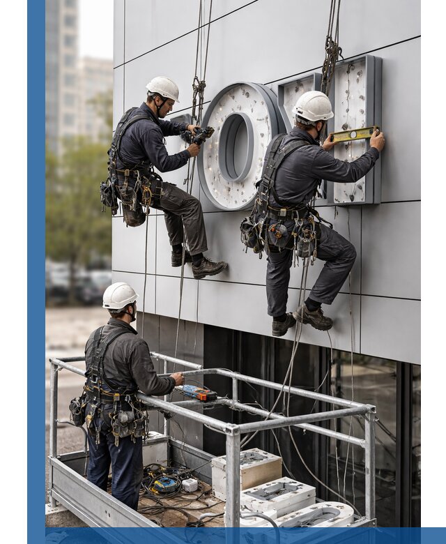 Профессиональный монтаж световых букв в Элисте под ключ