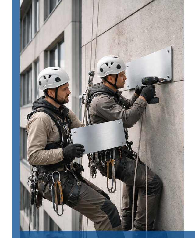 Монтаж табличек и указателей в Элисте для зданий и сооружений