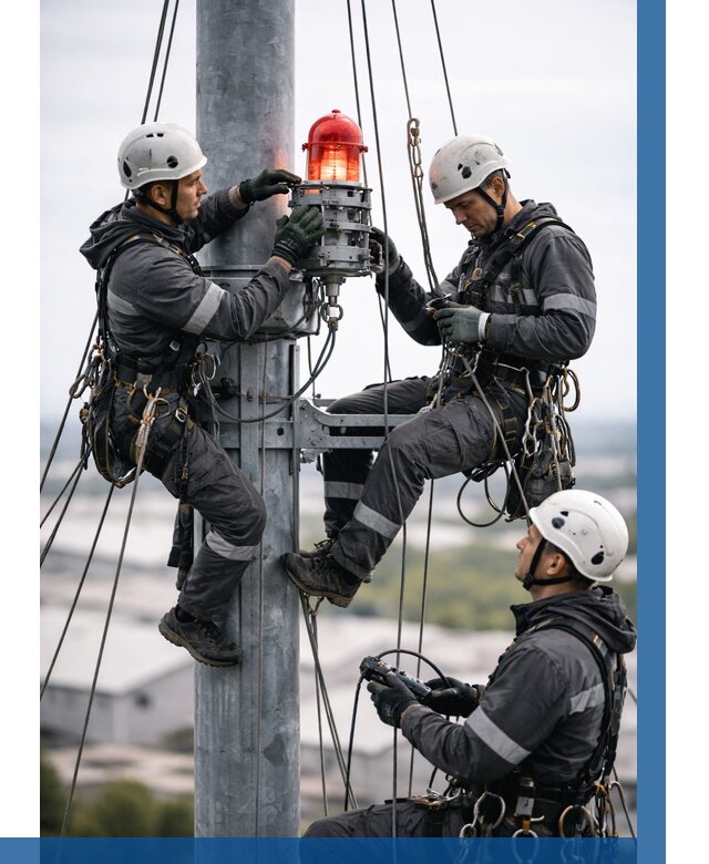 Монтаж заградительных огней в Элисте от 8803 р. | ВЫСОТНИК-Элс